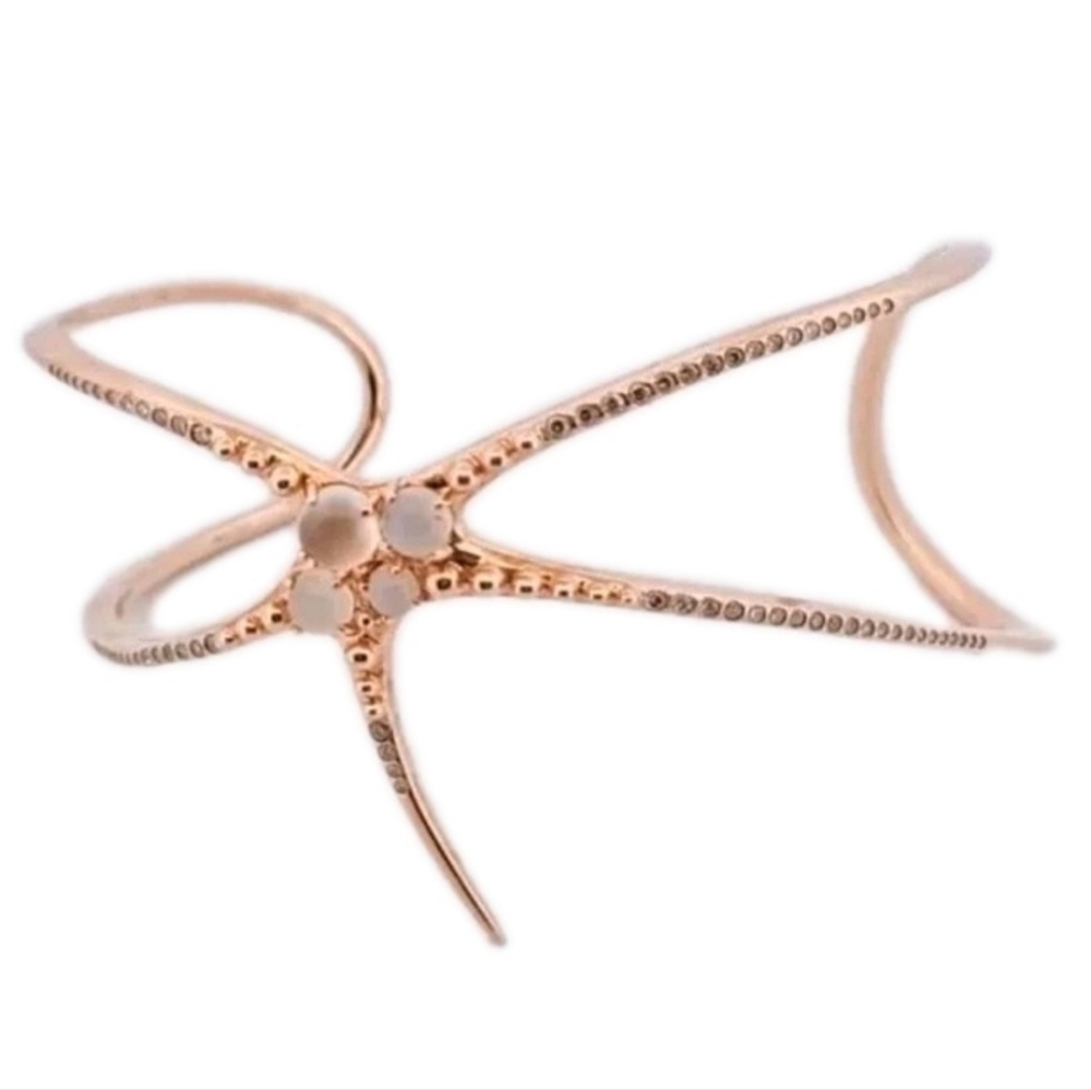 Cristina Ortiz 9k Gold Moonstone Diamond Bracelet